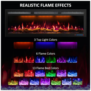 ectqvzjt2kmb0b_1 jpg - Lareira Elétrica de Embutir A45x127L com Controle Remoto e Tela Sensível ao Toque, 110V 1500W, Mystflame, Preta