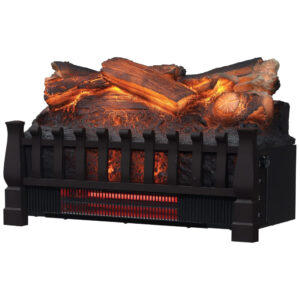 Lareira Elétrica Ecológica 20.5 52cm com Controle Remoto, Proteção Contra Superaquecimento e Brasa Realista, 110V 1350W, Duraflame DFI030ARU, Preta