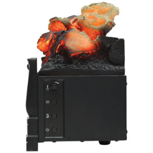 Lareira Elétrica Ecológica 20.5 52cm com Controle Remoto, Proteção Contra Superaquecimento e Brasa Realista, 110V 1350W, Duraflame DFI030ARU, Preta