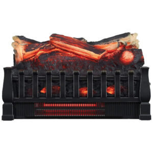 Lareira Elétrica Ecológica 20.5 52cm com Controle Remoto, Proteção Contra Superaquecimento e Brasa Realista, 110V 1350W, Duraflame DFI030ARU, Preta