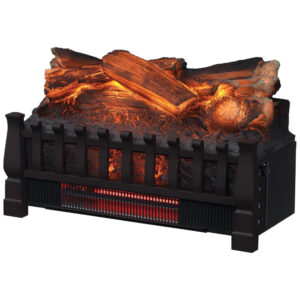 Lareira Elétrica Ecológica 20.5 52cm com Controle Remoto, Proteção Contra Superaquecimento e Brasa Realista, 110V 1350W, Duraflame DFI030ARU, Preta