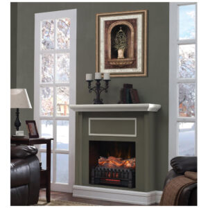 Lareira Elétrica Ecológica 20.5 52cm com Controle Remoto, Proteção Contra Superaquecimento e Brasa Realista, 110V 1350W, Duraflame DFI030ARU, Preta