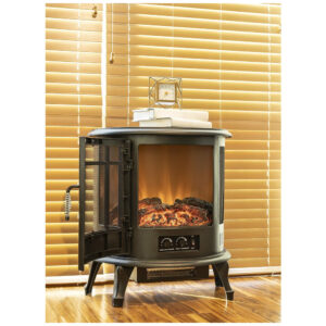 ectqwk7w8jh00b_1 jpg - Lareira Elétrica com Chamas 3D Ajustáveis, 1500W, 110v, E Flame USA, Preta