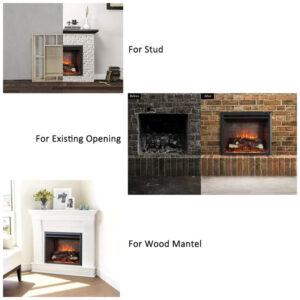 ectqwkw88vl80b_1 jpg - Lareira Elétrica de Embutir A56x89L cm com Controle Remoto e Som de Crepitação de Fogo, 110V 1500W, RICHFLAME, Preta