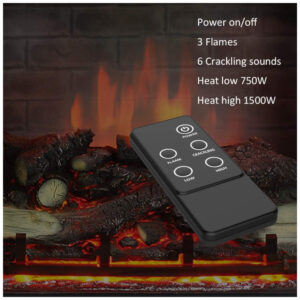 ectqwkw88vl80b_5 jpg - Lareira Elétrica de Embutir A56x89L cm com Controle Remoto e Som de Crepitação de Fogo, 110V 1500W, RICHFLAME, Preta