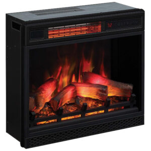 Lareira Elétrica de Embutir A60x50L cm com Efeito de Chama 3D, Configurações de Brilho e Velocidade Ajustáveis, 110V 1500W, ClassicFlame, Preta