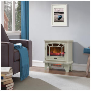 ectqwwlv7o210b_1 jpg - Lareira Elétrica Portátil Infravermelho com Efeito de Chamas Realista e Controle Remoto, 110V 1500W, Duraflame, Creme