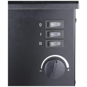 Lareira Elétrica Comfort Zone 37x23x51cm 1500W Chamas LED 3D Portátil 110V