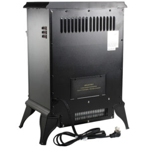Lareira Elétrica Comfort Zone 37x23x51cm 1500W Chamas LED 3D Portátil 110V