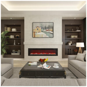 ectqwzmy19cc0b_1 jpg - Lareira Elétrica de Embutir Ultrafina A45x182L cm com Controle Remoto, Baixo Ruído e 6 Opções de Chamas, 110V 1500W, MONDAWE, Preta