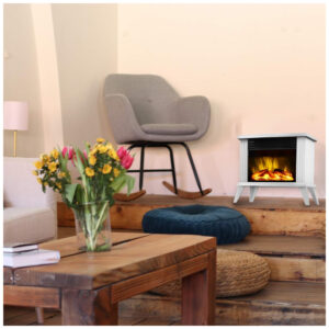 ectqxks52qz70b_2 jpg - Aquecedor Mini Lareira Elétrica com Controle Remoto e Chamas 3D Ajustável, Branca, 110v, DONYER POWER, Branco