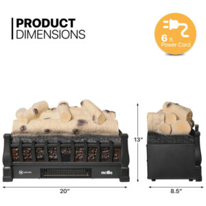 ectqxq3c86mc0b_1 jpg - Lareira Elétrica Ecológica 20 50cm com Controle Remoto, Efeito de Chama Realista, e Temporizador, 110V 1500W, Mollie, Preta