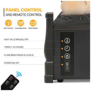 ectqxq3c86mc0b_4 jpg - Lareira Elétrica Ecológica 20 50cm com Controle Remoto, Efeito de Chama Realista, e Temporizador, 110V 1500W, Mollie, Preta