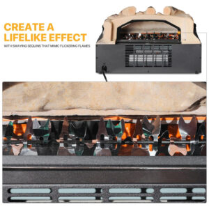 ectqxq3c86mc0b_7 jpg - Lareira Elétrica Ecológica 20 50cm com Controle Remoto, Efeito de Chama Realista, e Temporizador, 110V 1500W, Mollie, Preta