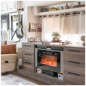 Lareira Elétrica Touchstone 80028, 2 Configurações, Controle Remoto, Preto 110V