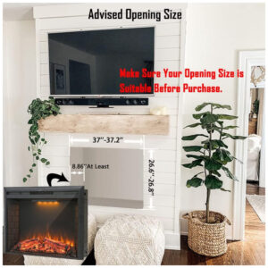 ectqygz5p2k80b_5 jpg - Lareira Elétrica Masar Flame de Embutir A69x101L com Controle Remoto e Som de Fogo, 1500W, 110v, MASARFLAME, Preto