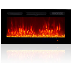 ectqyjm25q8d0b_0 jpg - Lareira Elétrica oneinmil 91cm, Embutida na Parede c LED, 12 Chamas e Cores, Timer Ajustável, Controle Remoto com Tela Aconchego Garantido