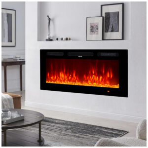 ectqyjm25q8d0b_1 jpg - Lareira Elétrica oneinmil 91cm, Embutida na Parede c LED, 12 Chamas e Cores, Timer Ajustável, Controle Remoto com Tela Aconchego Garantido