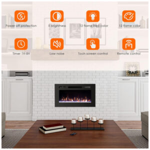 ectqyrlvz6h90b_1 jpg - PAOLFOX ECP 30 Lareira Elétrica de Embutir A43x76L com Controle Remoto, 110V, 1500W, Preta