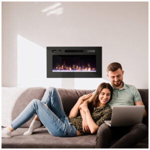 ectqyrlvz6h90b_7 jpg - PAOLFOX ECP 30 Lareira Elétrica de Embutir A43x76L com Controle Remoto, 110V, 1500W, Preta