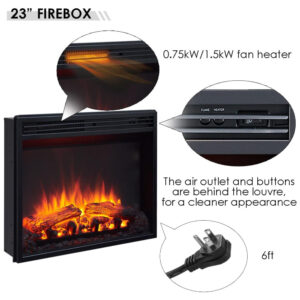 Lareira Elétrica Legend Flame 122x105cm 1500W Mármore Branco Móvel 110V