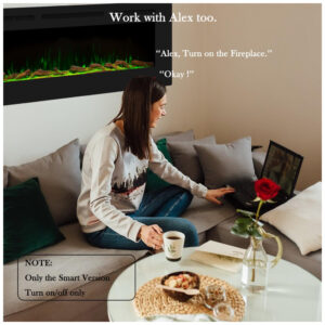 ectqzbny36lc0b_2 jpg - Lareira Elétrica Inteligente de 102 cm com Wi Fi, Embutida ou de Parede, 13 Chamas e 3 Luzes, Controle Remoto, Timer, Termostato, Preta, Masarflame