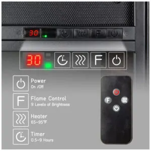 ectq5ywjh7k90b_1 jpg - Lareira Elétrica CharaVector de Embutir A53x63L com Controle Remoto com Economia de Energia110V, 1500W, Preta