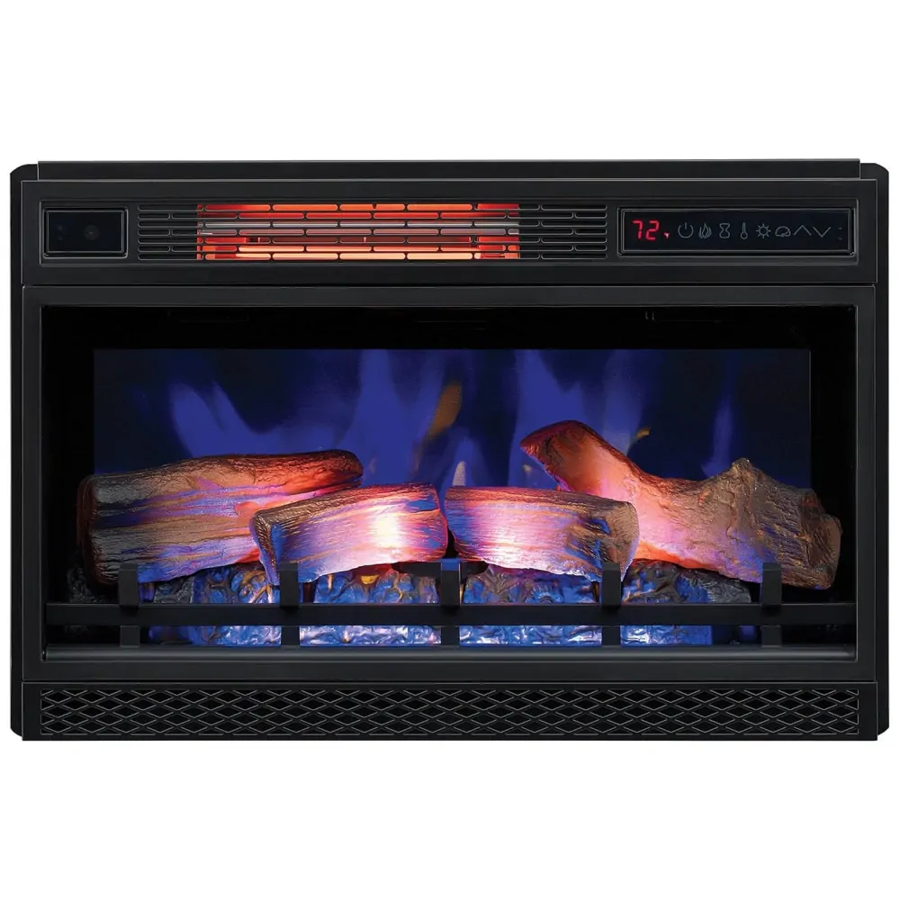ectqi52jyth10b_2 jpg - Lareira Elétrica de Embutir A43x68L com Infravermelho 3D, 110V, ClassicFlame, Preta