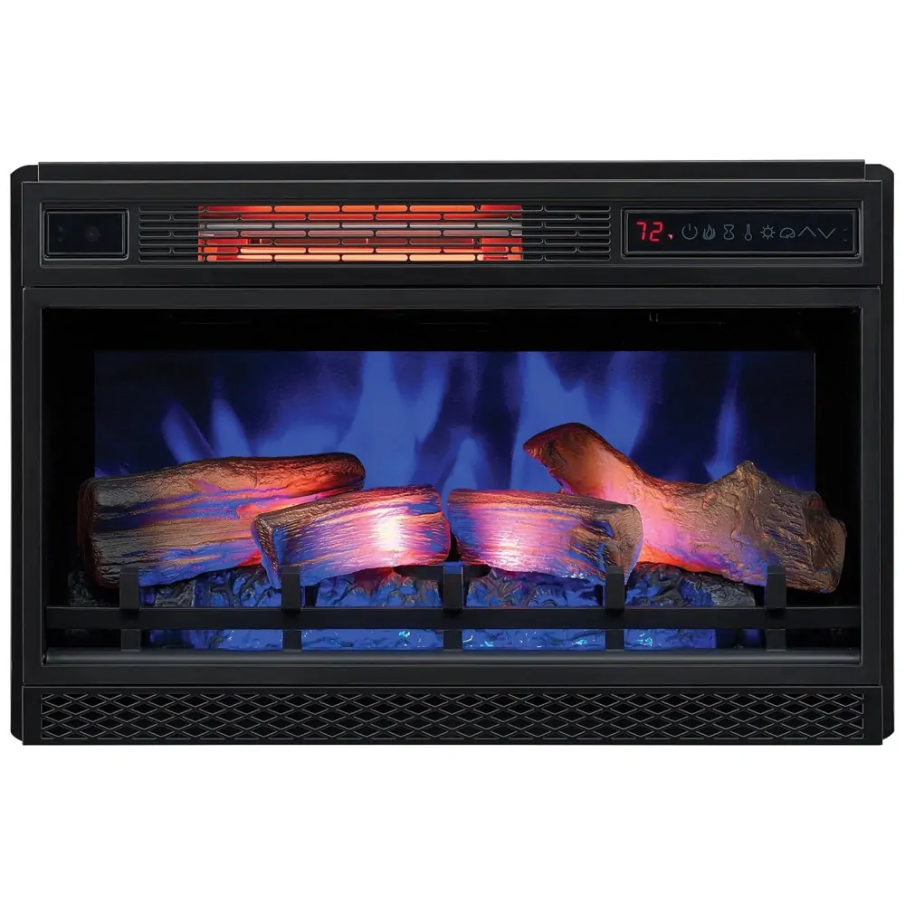 ectqi52jyth10b_6 jpg - Lareira Elétrica de Embutir A43x68L com Infravermelho 3D, 110V, ClassicFlame, Preta