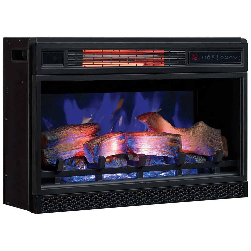 ectqi52jyth10b_7 jpg - Lareira Elétrica de Embutir A43x68L com Infravermelho 3D, 110V, ClassicFlame, Preta