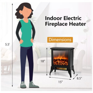 ectqndzv9dn90b_6 jpg - Lareira Elétrica Portátil com Temperatura Ajustável e Proteção Contra Superaquecimento, 110V 1400W, GOFLAME, Preta