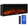 ectqr833n78d0b_0 jpg - Lareira Elétrica Westinghouse de 127cm, Compatível com Assistente Virtual, Instalação na Parede ou Embutida, Timer 24h, Efeito de Chamas Personalizável