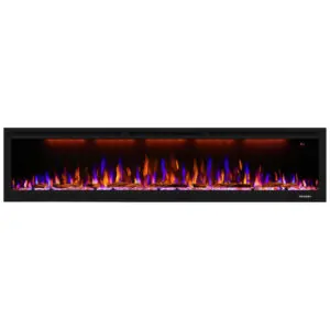 ectqvtnxgqq90b_0 jpg - Lareira Elétrica de Embutir A45x194L com Controle Remoto e Chamas Multicolorida, 110V, Dreamflame, Preta