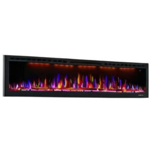 ectqvtnxgqq90b_8 jpg - Lareira Elétrica de Embutir A45x194L com Controle Remoto e Chamas Multicolorida, 110V, Dreamflame, Preta