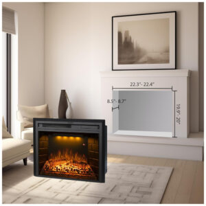 ectqzyq5t7r90b_2 jpg - Lareira Elétrica de Embutir A53x64L com Proteção contra Superaquecimento e Chamas Ajustavel, 110V 1500W, Benrocks, Preta