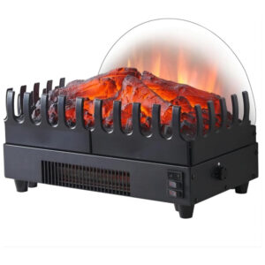 Lareira Elétrica Ecológica 16 40 cm com Leito de Brasa Realista e Termostato, 110V 1500W, PuraFlame EF361B, Preta