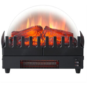 Lareira Elétrica Ecológica 16 40 cm com Leito de Brasa Realista e Termostato, 110V 1500W, PuraFlame EF361B, Preta