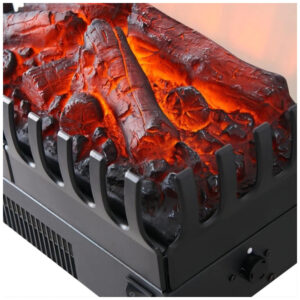 Lareira Elétrica Ecológica 16 40 cm com Leito de Brasa Realista e Termostato, 110V 1500W, PuraFlame EF361B, Preta