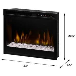 ectqv5dthcj70b_3 jpg - Lareira Elétrica de Embutir A53x58L com Controle Remoto e Acrílico Ember, 110V, Dimplex XHD28G, Preta