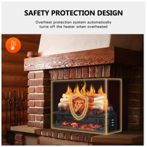 ectqzv28nldc0b_5 jpg - Lareira Elétrica Ecológica 20 50 cm com Controle Remoto, 5 Opções de Brilho, Proteção Contra Superaquecimento e Temporizador, 110V 1500W, R.W.FLAME, Preta