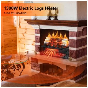 ectqzv28nldc0b_6 jpg - Lareira Elétrica Ecológica 20 50 cm com Controle Remoto, 5 Opções de Brilho, Proteção Contra Superaquecimento e Temporizador, 110V 1500W, R.W.FLAME, Preta