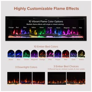 ectq11w9vwlc0b_3 jpg - Lareira Elétrica Linear Inteligente Modern Ember Highmark 213,36 cm Premium com Chamas Personalizáveis em 10 Cores, Design Oculto de Ventilação,