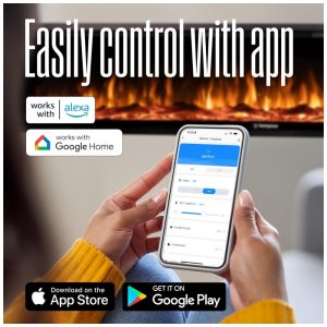 ectq24cgk78d0b_1 jpg - Lareira Elétrica Westinghouse de 152,4 cm, Compatível com Alexa e Google Home, Montagem na Parede ou Embutida, Timer de 24 Horas,