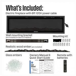ectq24cgk78d0b_8 jpg - Lareira Elétrica Westinghouse de 152,4 cm, Compatível com Alexa e Google Home, Montagem na Parede ou Embutida, Timer de 24 Horas,