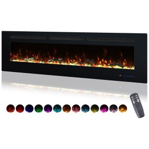 ectq6c64xzjd0b_0 jpg - Lareira Elétrica Moderna de Parede e Embutida Valuxhome 165,1 cm para Ambiente Interno, 16 Opções de Cores, Termostato, Timer 19 Horas, Aquecedor