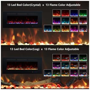 ectq6c64xzjd0b_1 jpg - Lareira Elétrica Moderna de Parede e Embutida Valuxhome 165,1 cm para Ambiente Interno, 16 Opções de Cores, Termostato, Timer 19 Horas, Aquecedor