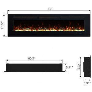 ectq6c64xzjd0b_2 jpg - Lareira Elétrica Moderna de Parede e Embutida Valuxhome 165,1 cm para Ambiente Interno, 16 Opções de Cores, Termostato, Timer 19 Horas, Aquecedor
