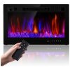ectq8nrcgr6d0b_0 jpg - Lareira Elétrica RealSmart 91,44 cm, 1500W Montável na Parede Controle Remoto Chama Real LED 12 Cores Timer Baixo Ruído
