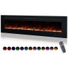 ectqb25nj39d0b_0 jpg - Lareira Elétrica Valuxhome de 182,88 cm Embutida na Parede com 13 Cores de Chamas, Troncos e Cristais Realistas, Temperatura Ajustável de 17 C a 30