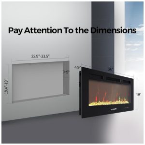 ectqp2qrsfmb0b_3 jpg - Lareira Elétrica de Embutir A48x76L com Controle Remoto e Temporizador, 110V, FOGATTI, Preta